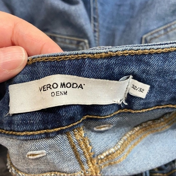 Vero Moda Denim Jeans Hip Zipper Detail - Picture 2 of 7